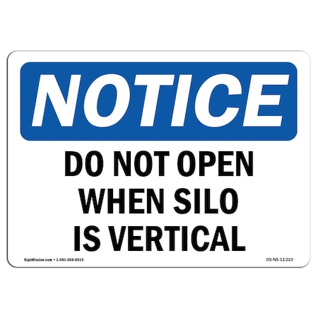 OSHA Notice, 18 Height, Rigid Plastic